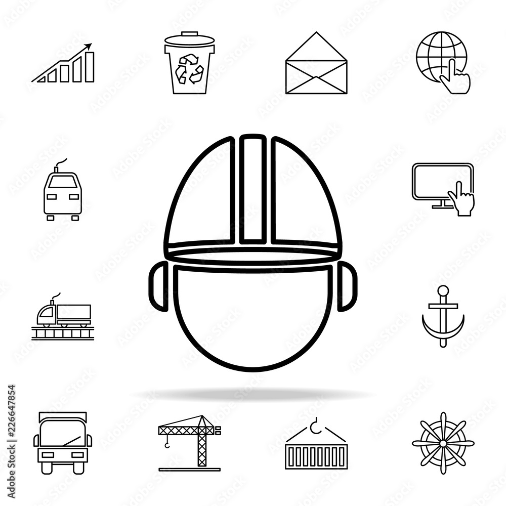 Poster bin outline icon. cargo logistic icons universal set for web and mobile