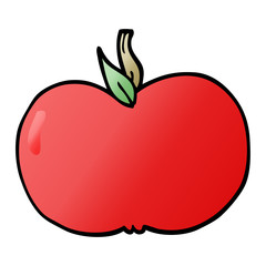 cartoon doodle juicy apple