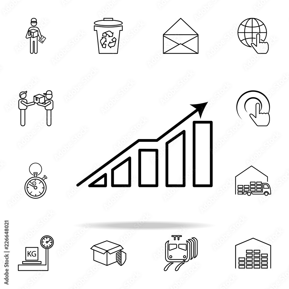 Poster stopwatch outline icon. cargo logistic icons universal set for web and mobile