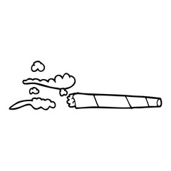line drawing cartoon lit joint