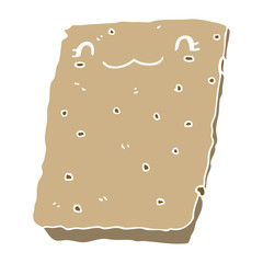 flat color style cartoon biscuit