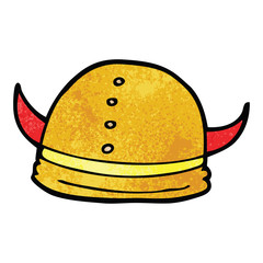cartoon doodle viking helmet