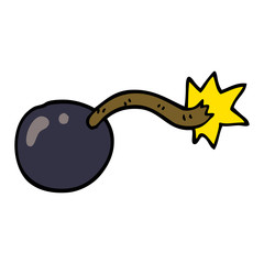 round cartoon doodle bomb