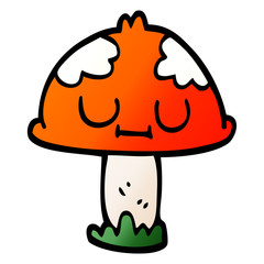 cartoon doodle poisonous toadstool
