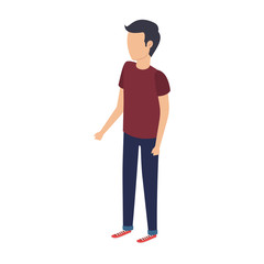 young and casual man character