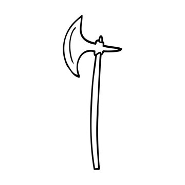 recommend clip art: line drawing cartoon medieval axe