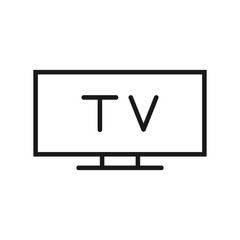 Digital tv icon line isolated on clean background. Digital tv icon concept drawing icon line in modern style. Vector illustration for your web mobile logo app UI design.