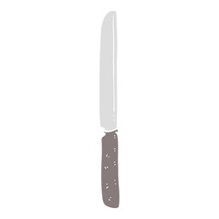 flat color illustration of a cartoon cutlery knife