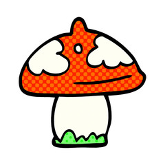 cartoon doodle mushroom