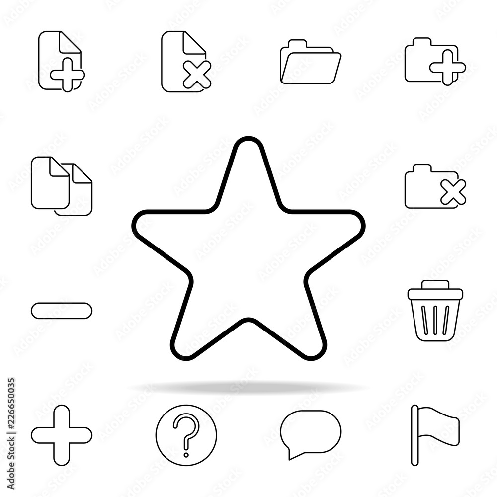 Poster star icon. web icons universal set for web and mobile