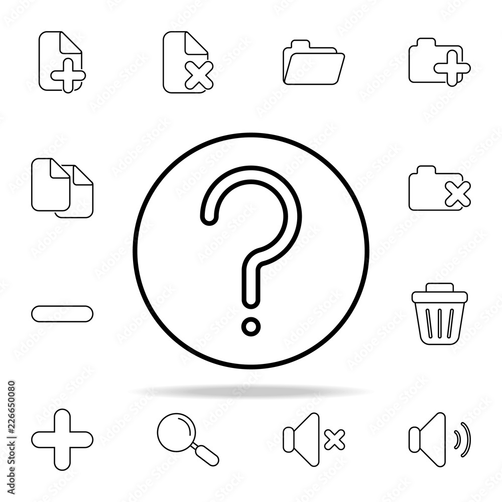 Poster question in round icon. web icons universal set for web and mobile