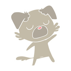 flat color style cartoon dog