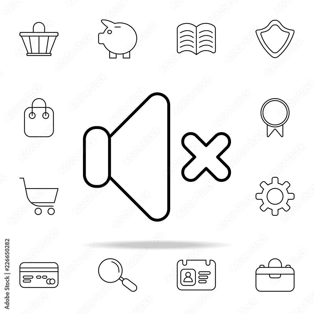 Poster mute sign icon. web icons universal set for web and mobile