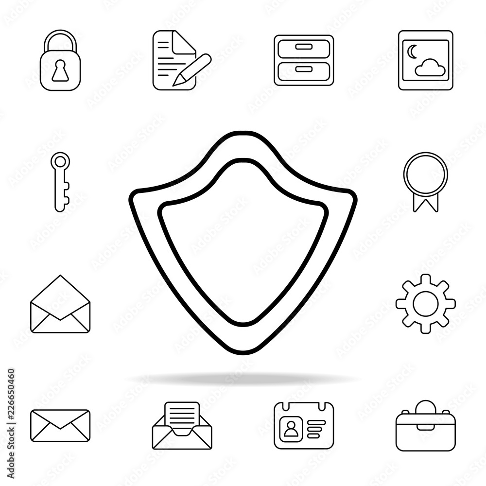 Poster shield icon. web icons universal set for web and mobile