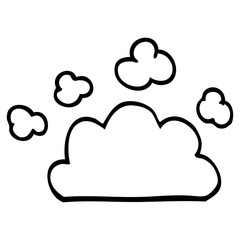 line drawing cartoon weather cloud