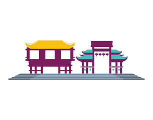 chinese portals isolated icon