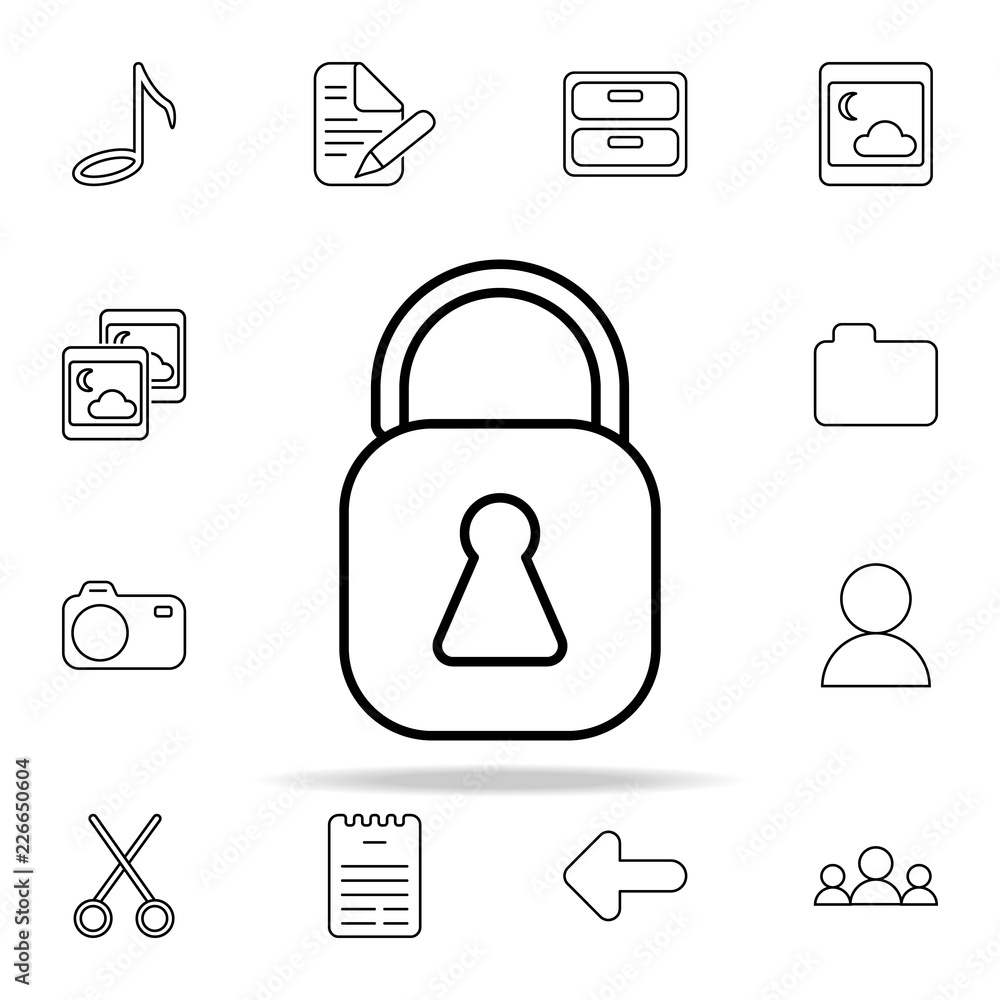 Poster lock icon. web icons universal set for web and mobile