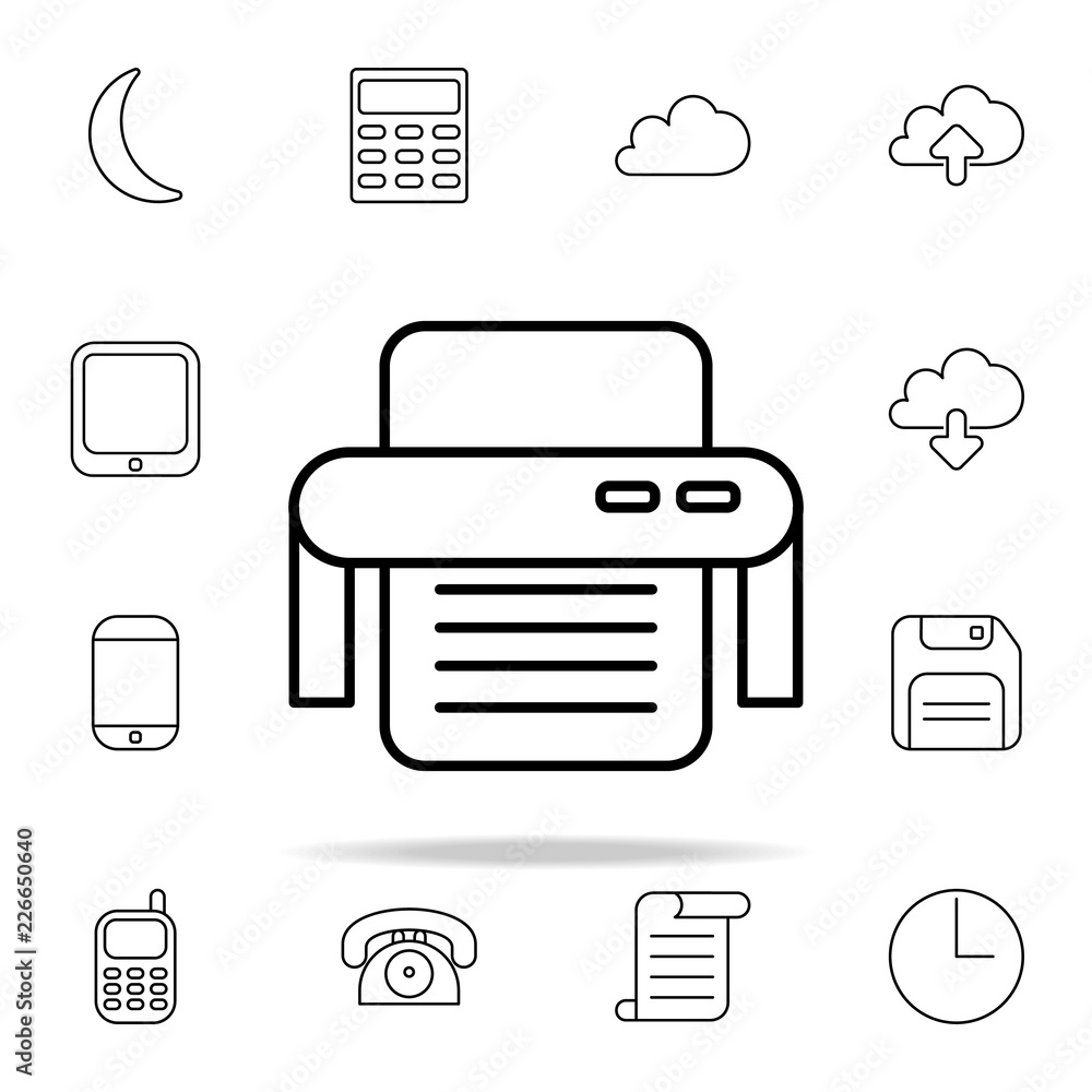 Aufkleber printer icon. web icons universal set for web and mobile