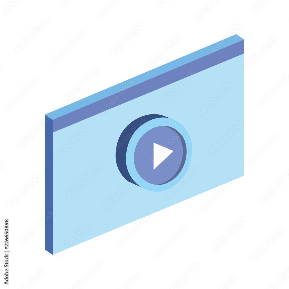 Poster template with play button