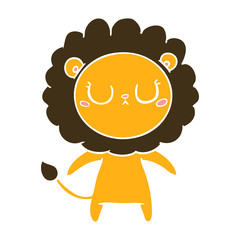 flat color style cartoon lion