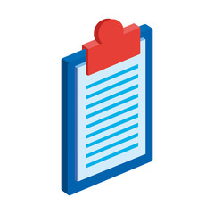 checklist clipboard isolated icon