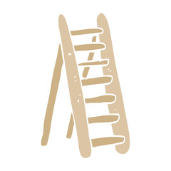 flat color illustration of a cartoon ladder