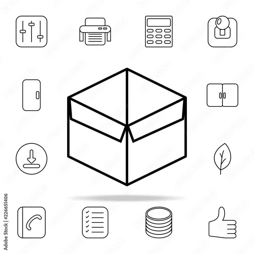 Poster opened box icon. web icons universal set for web and mobile