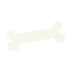 flat color style cartoon bone