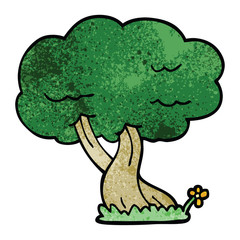 cartoon doodle tree