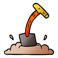 cartoon doodle spade