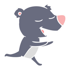 flat color style cartoon bear