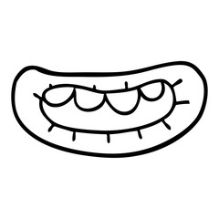 line drawing cartoon mouth