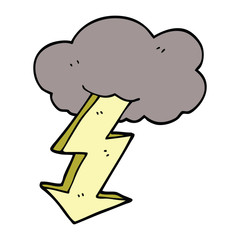 cartoon doodle lightning bolt