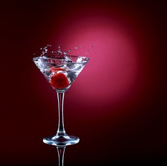 Martini Drink With Strawberry