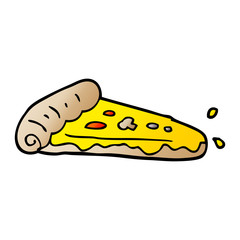 cartoon doodle pizza slice