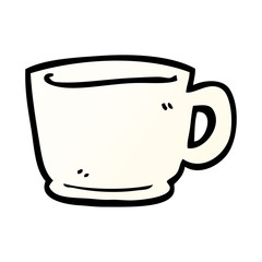 cartoon doodle tea cup