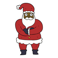 cartoon doodle santa