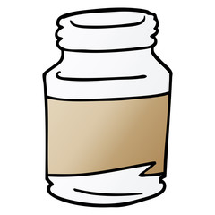cartoon doodle pill jar