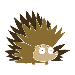 cartoon doodle spiky hedgehog