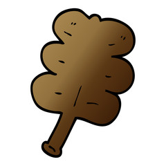cartoon doodle autumnal leaf
