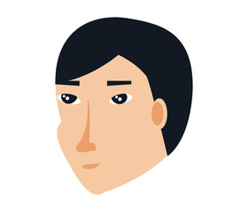 head of chinese man avatar character