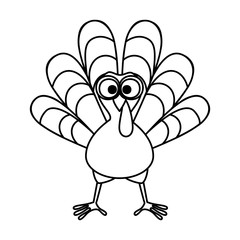 cute turkey thanksgiving character