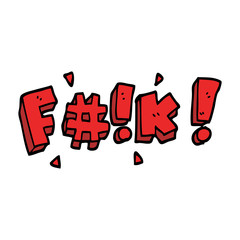 cartoon doodle swear word