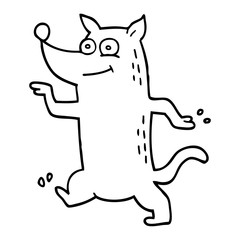 line drawing cartoon funny dog