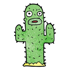 cartoon doodle cactus