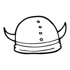 line drawing cartoon viking helmet