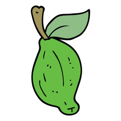 cartoon doodle lime fruit