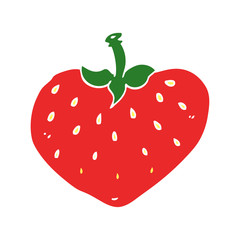 flat color style cartoon strawberry