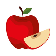 apple fresh fruit icon