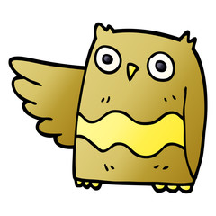 cartoon doodle happy owl